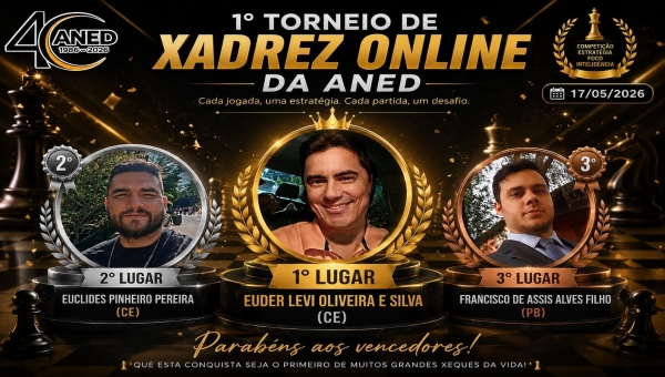 ANED realiza primeiro torneio de xadrez on-line